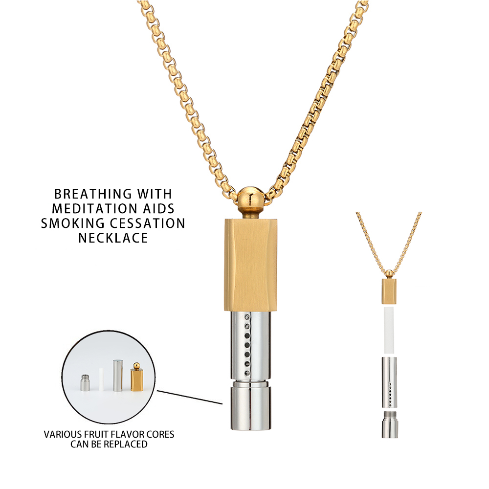 Adjustable Stainless Steel Breath Trainer Necklace