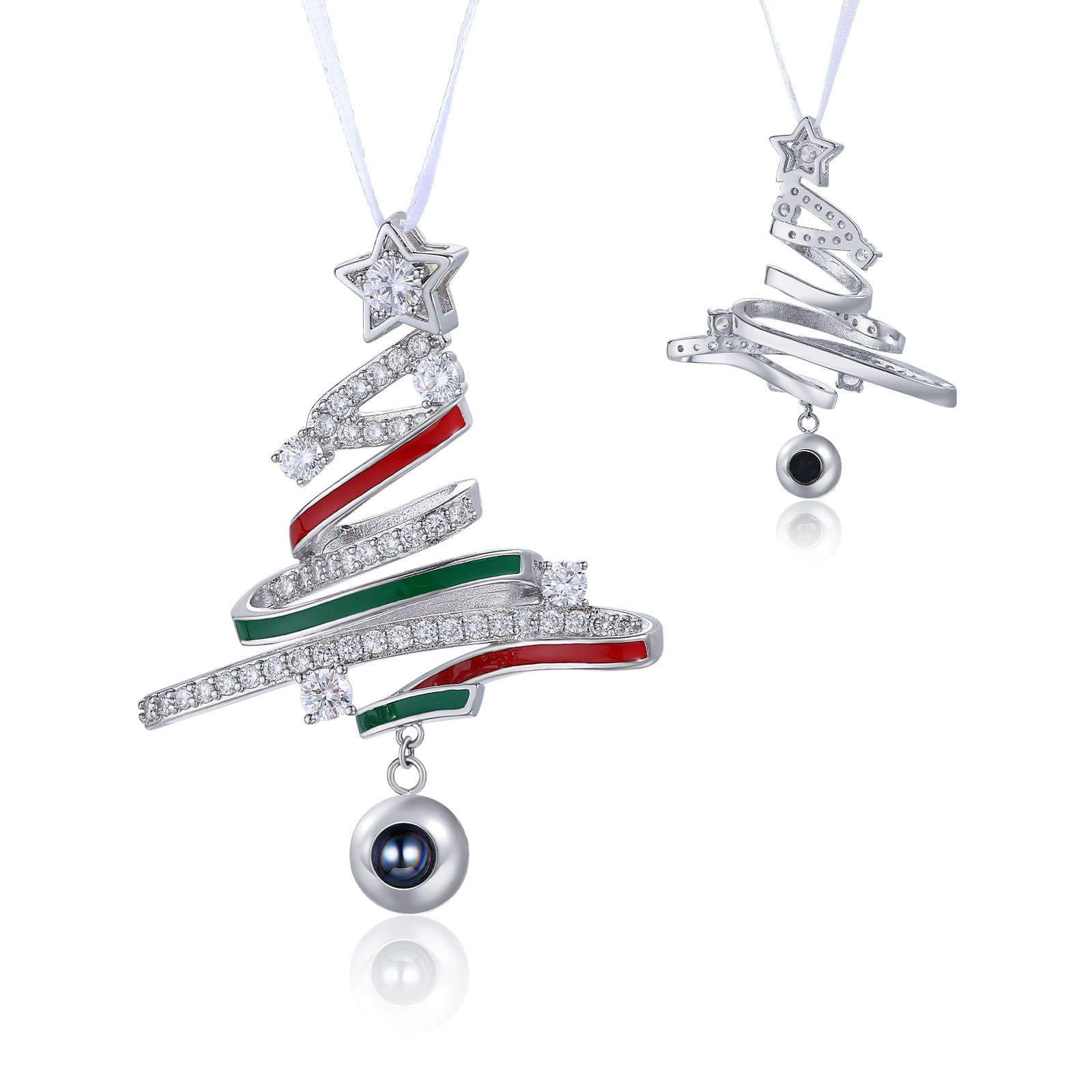 Personalized Star Projection Photo Christmas Tree Ornament Decoration