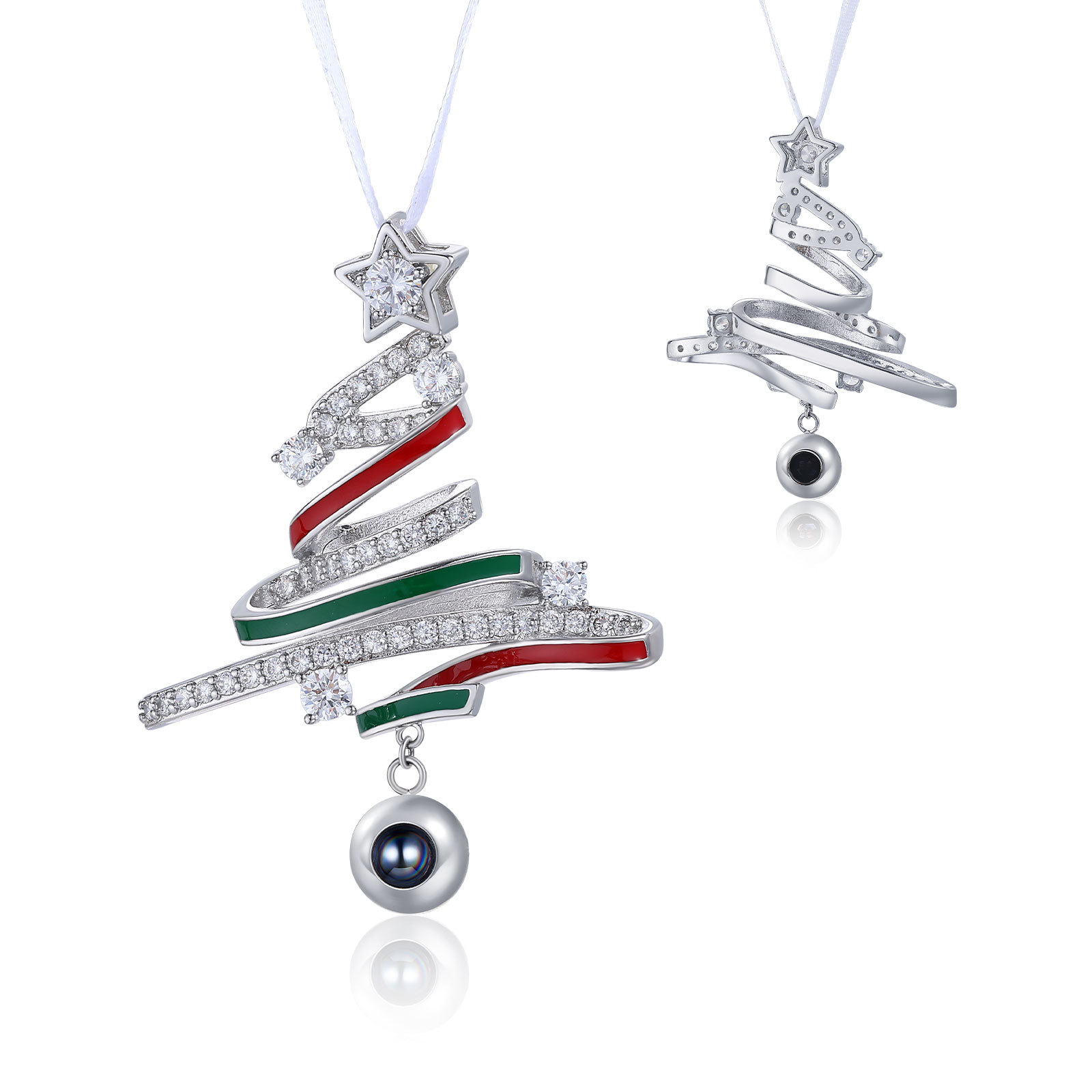 Personalized Star Projection Photo Christmas Tree Ornament Decoration