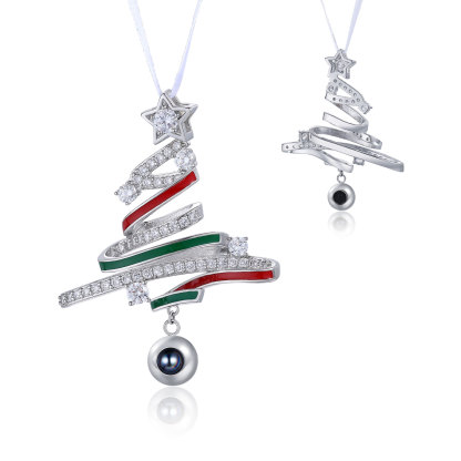 Personalized Star Projection Photo Christmas Tree Ornament Decoration