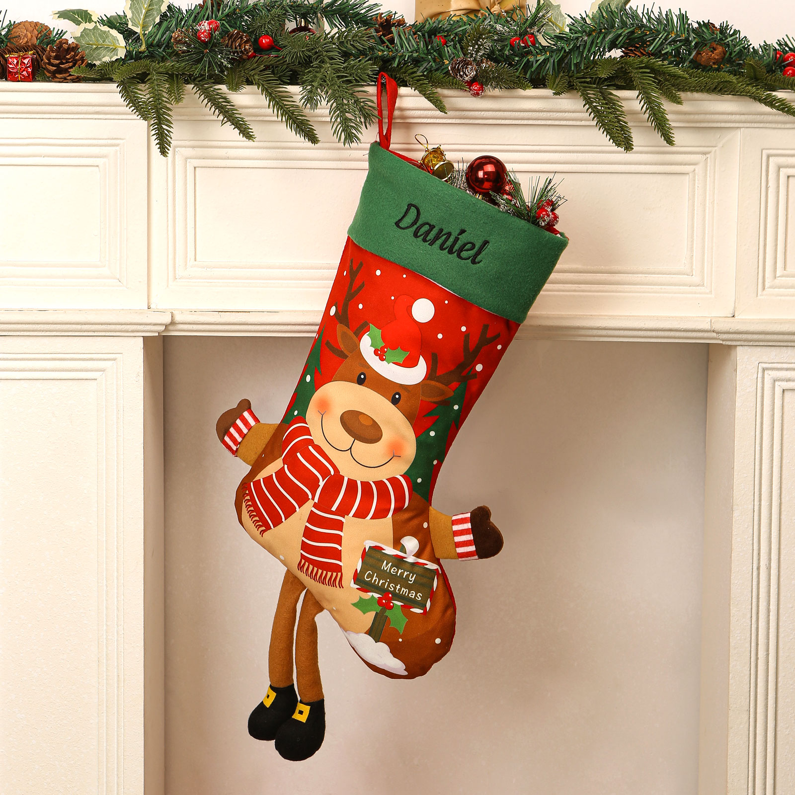 Personalized 3D Dangle-Leg Christmas Stocking