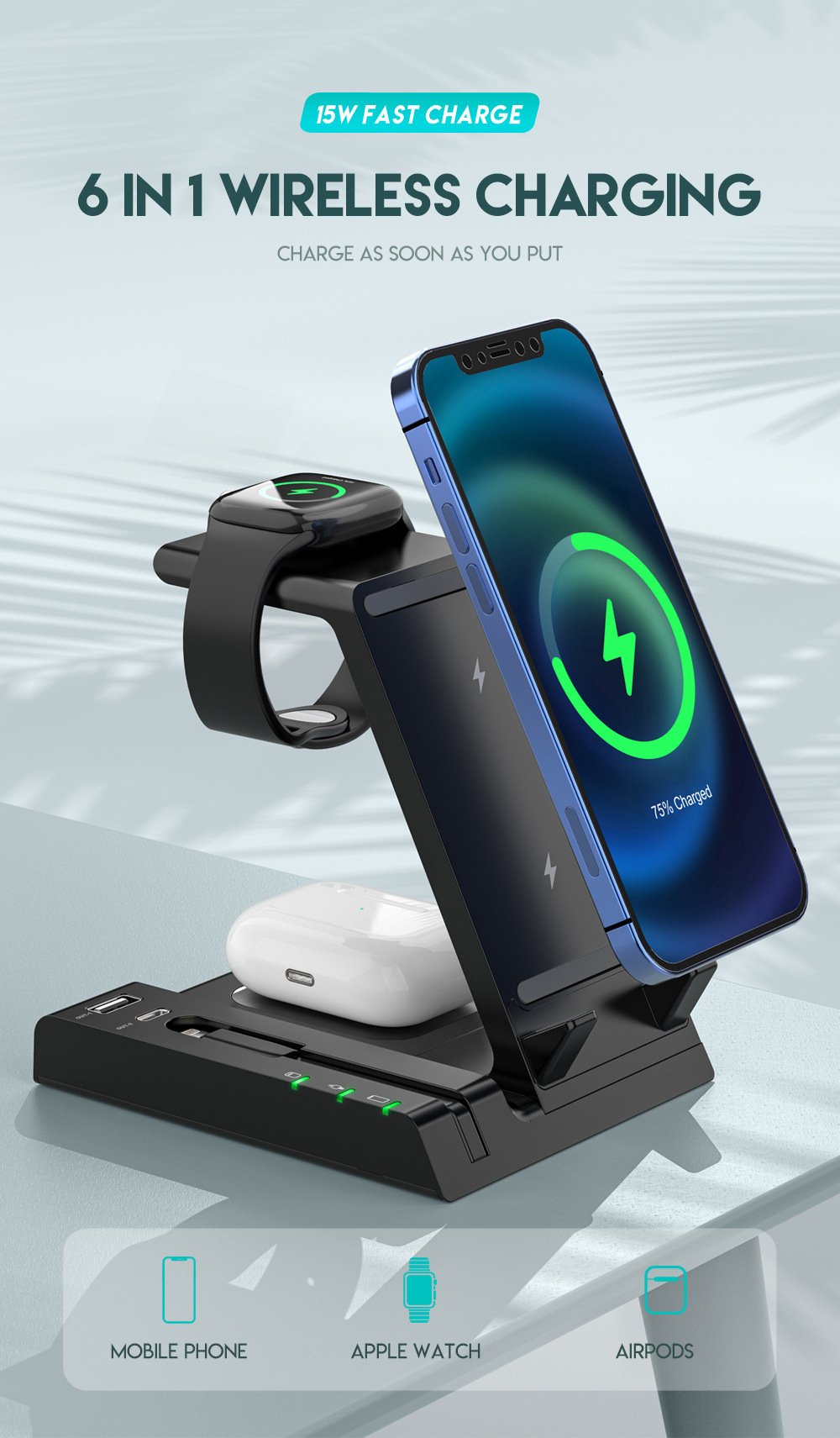 Six-In-One wireless charger