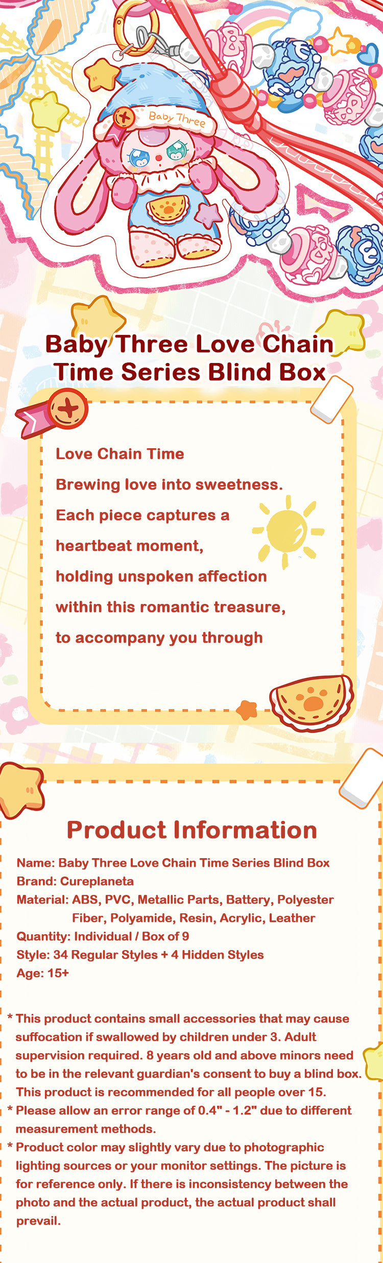 Babythree　甘い夢シリーズ　100%　レア目 Babythree 甘い夢シリーズ 100% レア目 Baby Three Sweet Dream 100