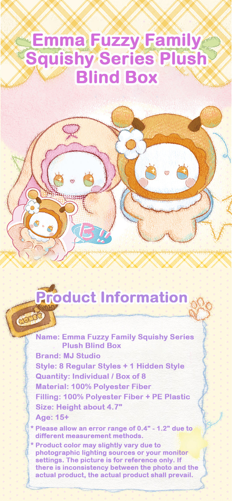 Emma Fuzzy Family Squishy Series Plush Blind Box – KikaGoods Wholesale