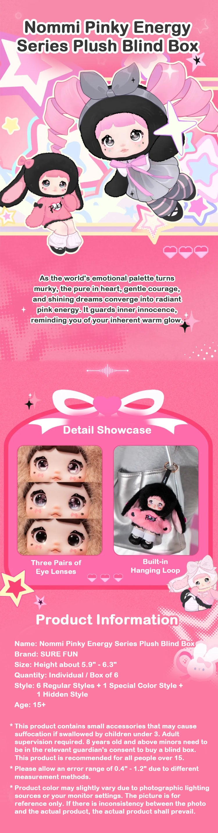 Nommi Pinky Energy Series Plush Blind Box – KikaGoods Wholesale