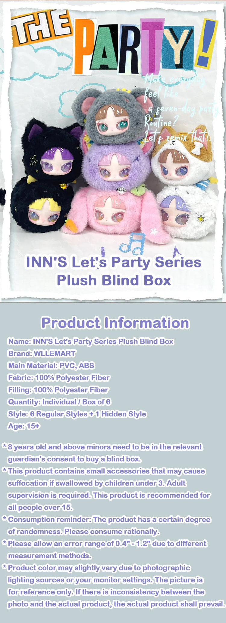 INN'S Let's Party Series Plush Blind Box – KikaGoods Wholesale
