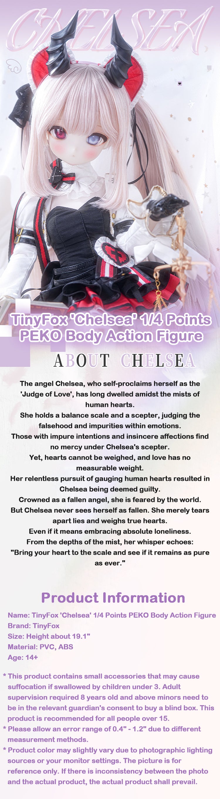 TinyFoxボディ TinyFox 'Miss Oyster Wueste' 1/6 Points Angel Body Action Figure