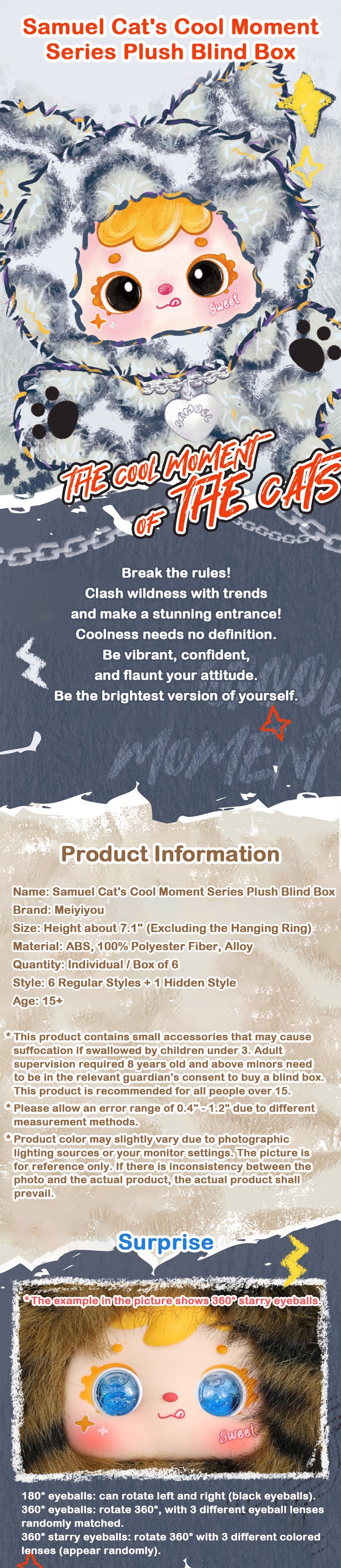 Samuel Cat's Cool Moment Series Plush Blind Box – KikaGoods Wholesale