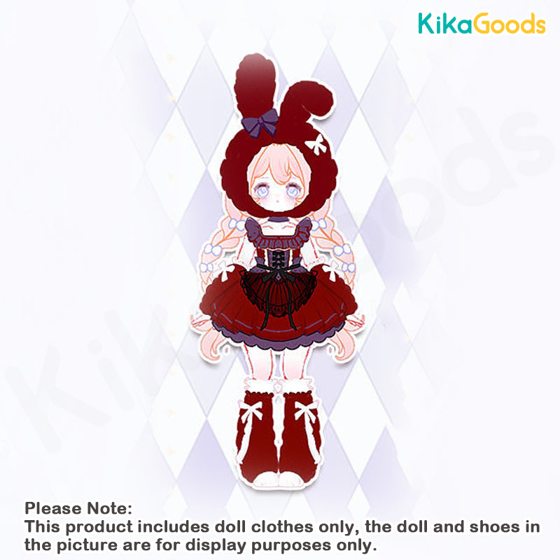 The Lulu Elf Story Red Rabbit 1/12 BJD Clothing Set【Shipped in