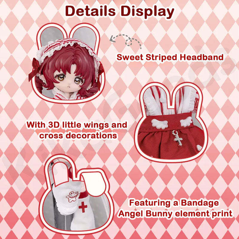 Daily Series First Aid Angel Bunny 1/12 BJD Clothing Set