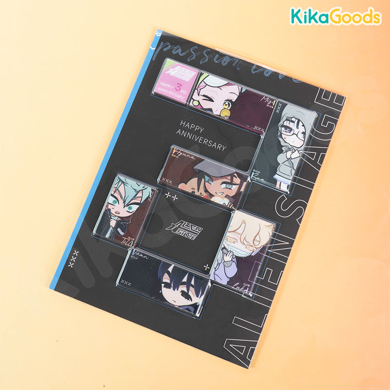 Alien Stage Happy 3rd Anniversary Fridge Magnet Set – KikaGoods