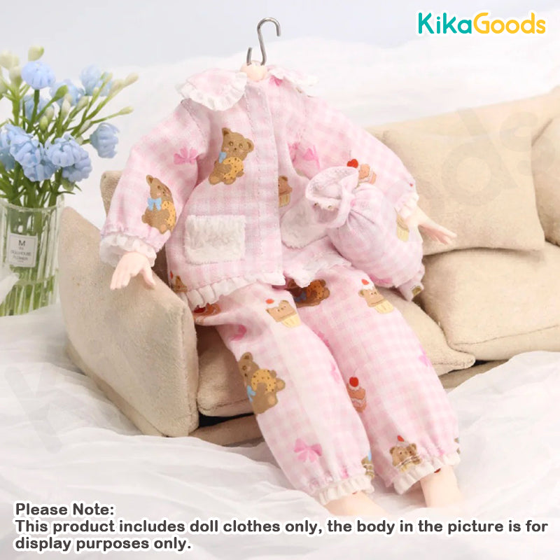 Doomsday Prologue Series Sweet Dream Bear Pajama 1/12 BJD Clothing Set【Shipped in Apr./May. 2026】