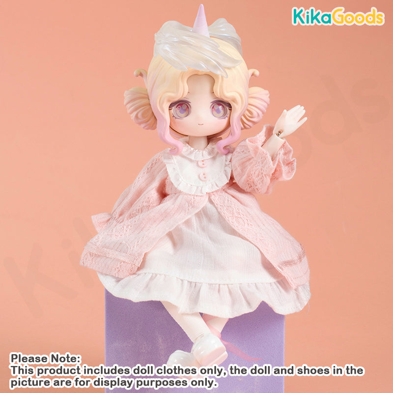 The Lulu Elf Story Pink Pajama 1/12 BJD Clothing Set