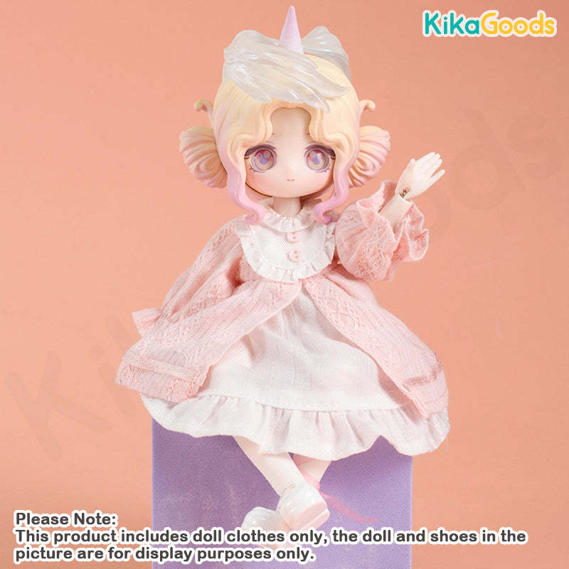 The Lulu Elf Story Pink Pajama 1/12 BJD Clothing Set