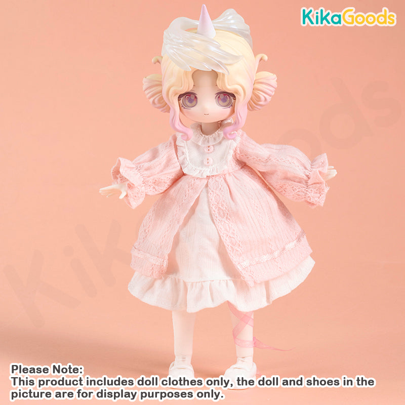 The Lulu Elf Story Pink Pajama 1/12 BJD Clothing Set