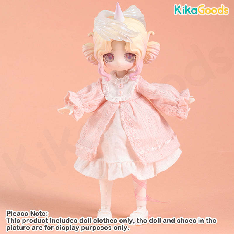 The Lulu Elf Story Pink Pajama 1/12 BJD Clothing Set