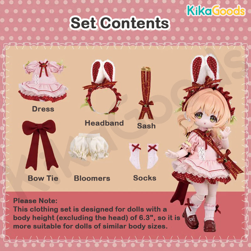 Daily Series Bunny Berry 1/6 BJD Clothing Set