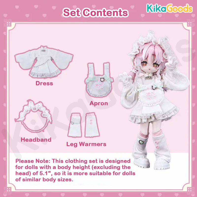 National Style Series Jade Cream Pudding 1/12 BJD Clothing Set