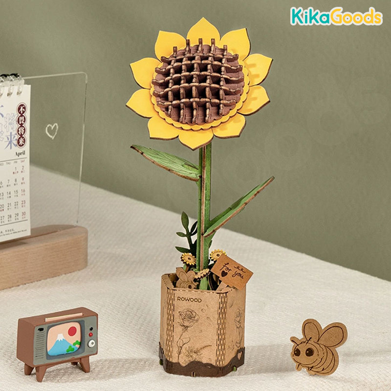 Rowood DIY Wooden Flower 3D Wooden Puzzle – KikaGoods Wholesale