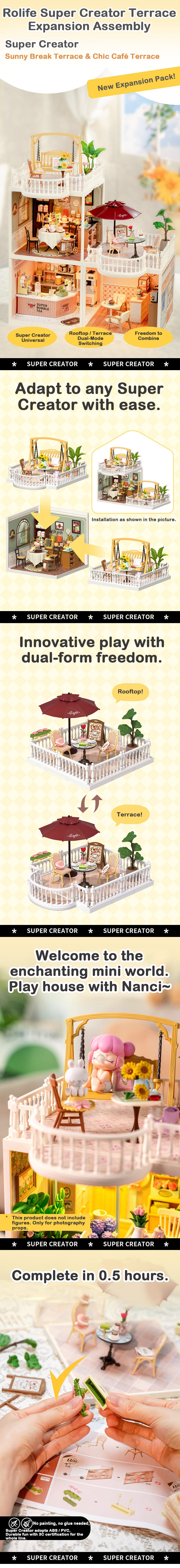 Rolife Super Creator Terrace Expansion Assembly – KikaGoods Wholesale