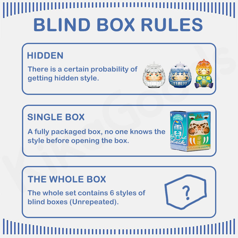 PP X MONSTER Rainbow Daruma Series Blind Box – KikaGoods Wholesale
