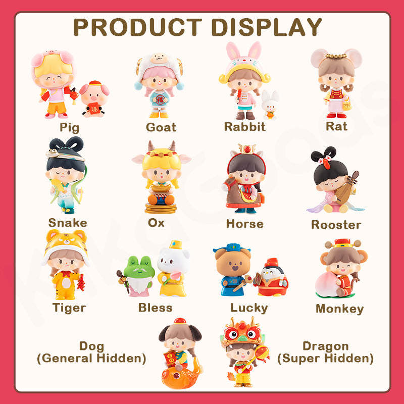 zZoton New Year In Apple Village Series Blind Box