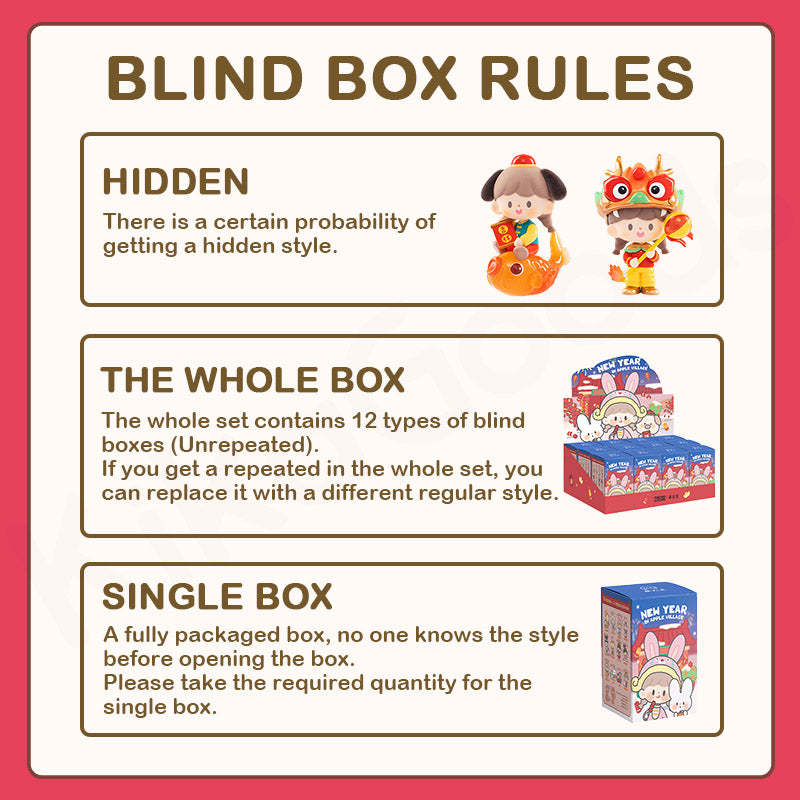 zZoton New Year In Apple Village Series Blind Box