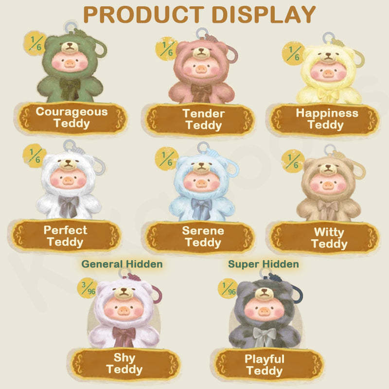 Lulu The Piggy Vintage Teddy Shop Vinyl Face Plush Pendant Blind Box