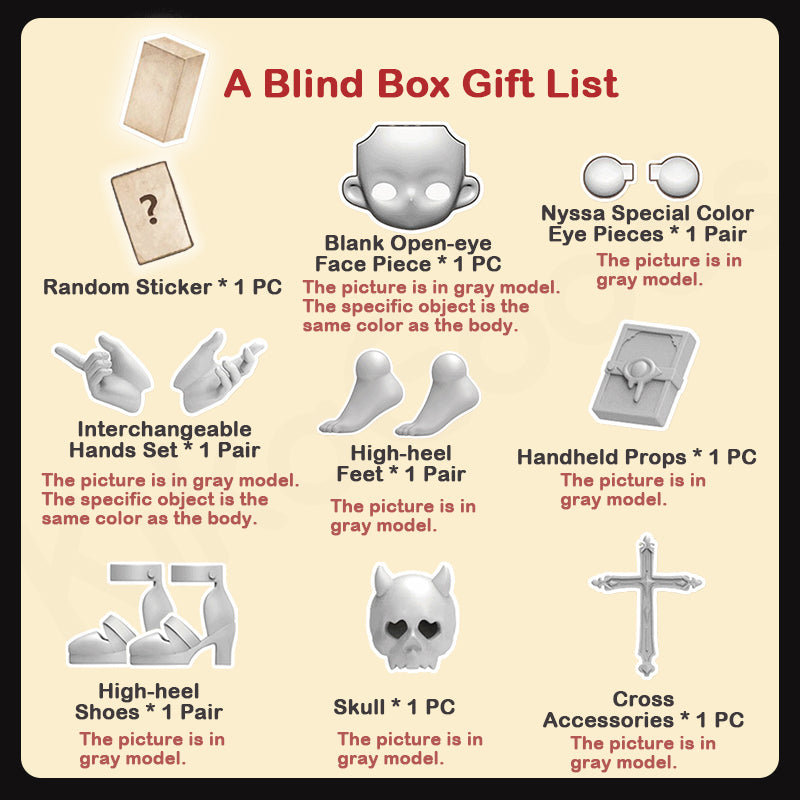 Nyssa Strange Nightmare Series 1/12 Action Figure BJD Blind Box【Shipped in Jun./Jul. 2025】