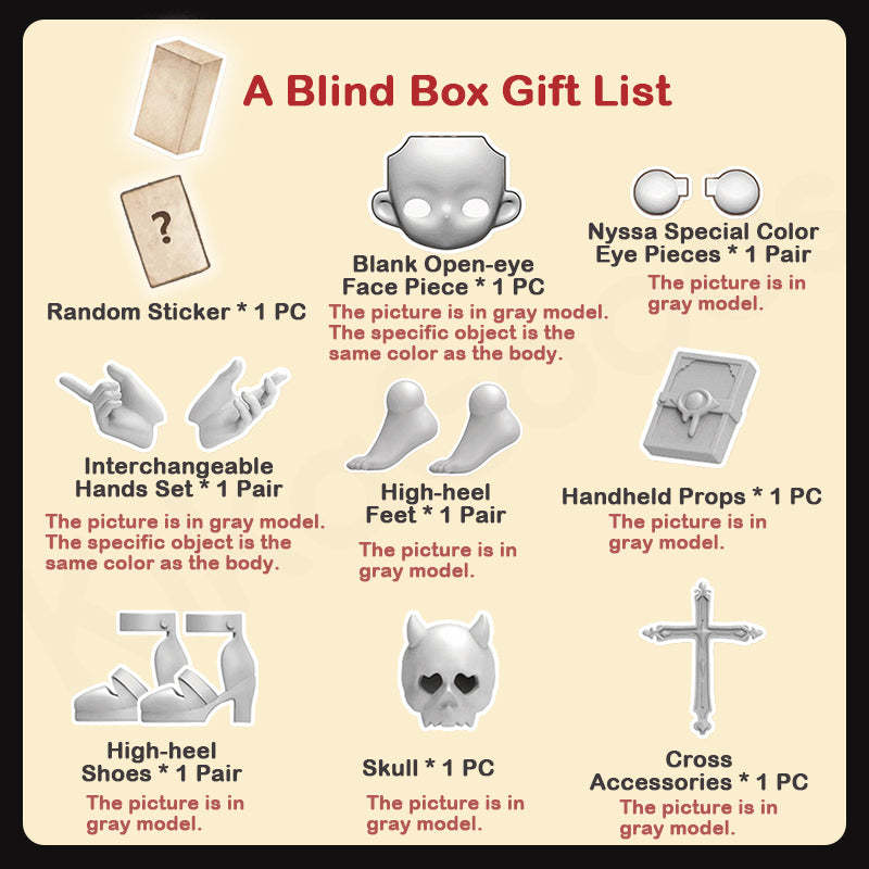 Nyssa Strange Nightmare Series 1/12 Action Figure BJD Blind Box【Shipped in Jun./Jul. 2025】