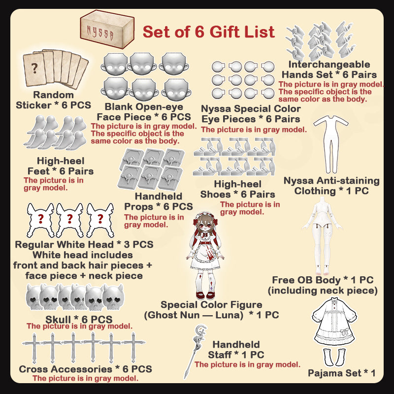 Nyssa Strange Nightmare Series 1/12 Action Figure BJD Blind Box【Shipped in Jun./Jul. 2025】