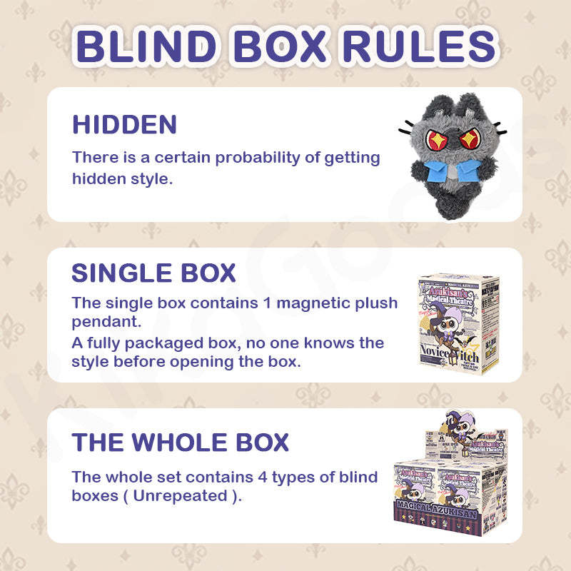 Nobeko Magical Azukisan - Magnetic Plush Pendant Series Blind Box