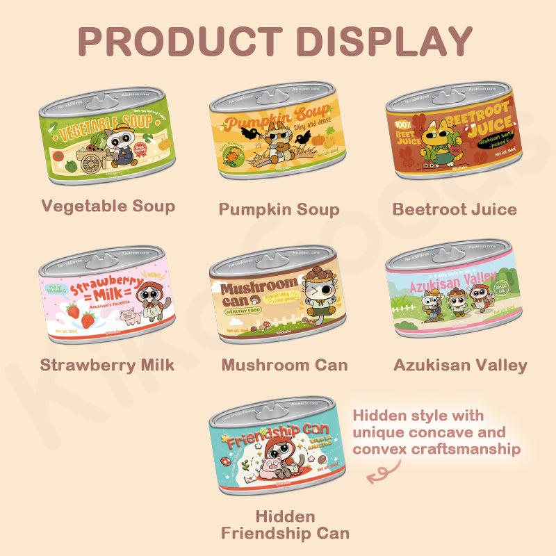 Nobeko Azukisan's Valley Series Canned Cat Badge Blind Box