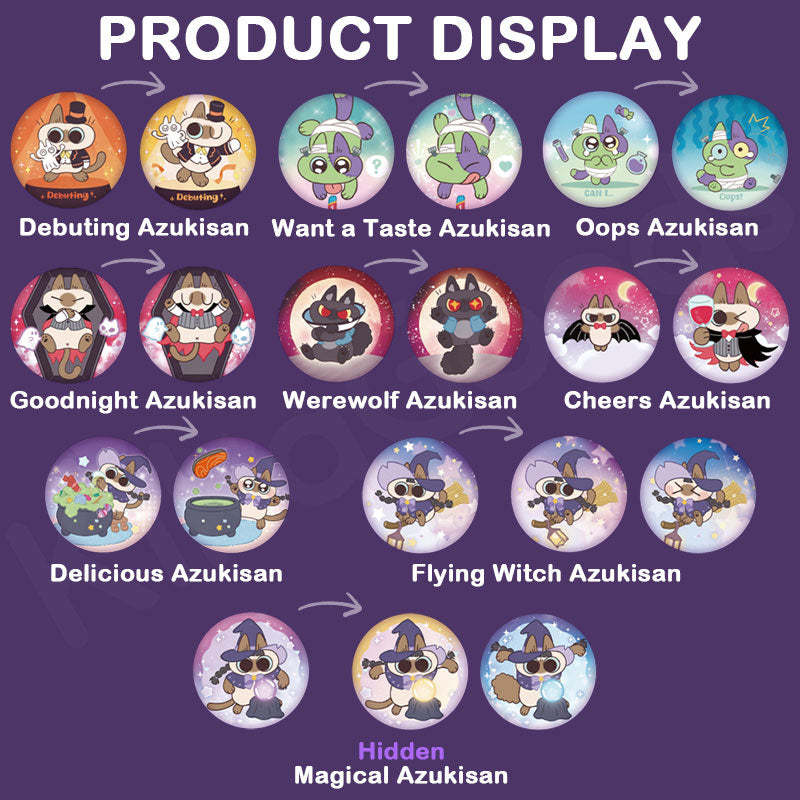 Nobeko Magical Azukisan Series Grating Badge Blind Box