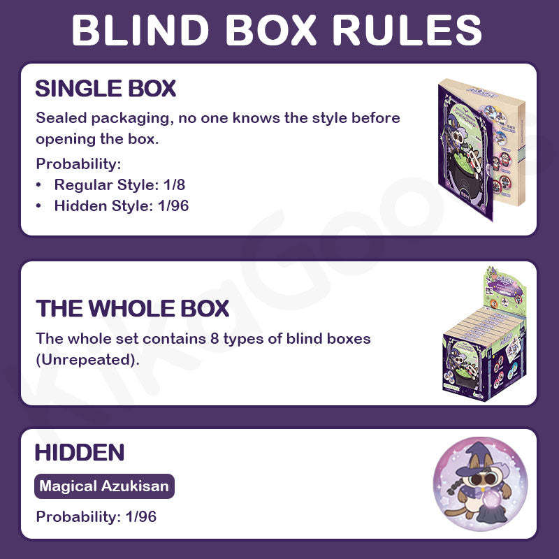 Nobeko Magical Azukisan Series Grating Badge Blind Box