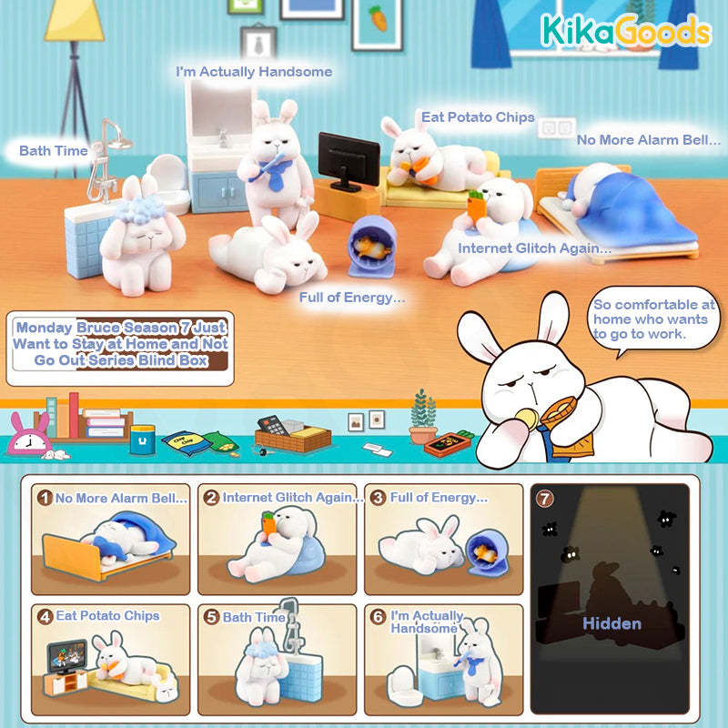 Monday Bruce Season 7 Just Want to Stay at Home and Not Go Out Series Blind Box