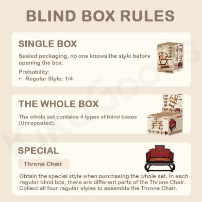 QueSera Chinese Ancient Armchairs Series Blind Box