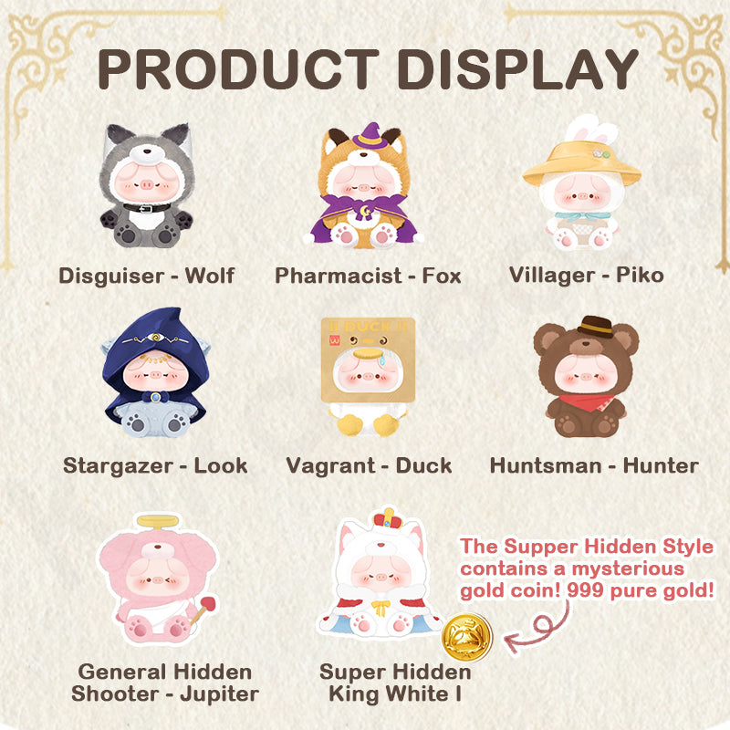 Pikopig Mysterious Preview Letter Series Vinyl Plush Blind Box