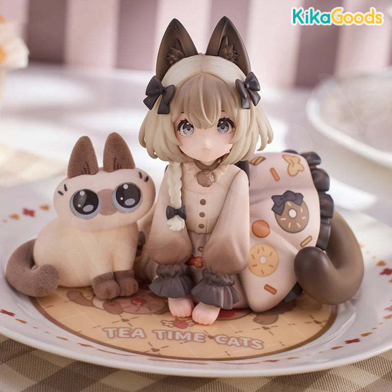 DLC Series Tea Time Cats × Nobeko Azukisan Siamese Cat Figure Limited Set【Shipped in Nov./Dec. 2025】