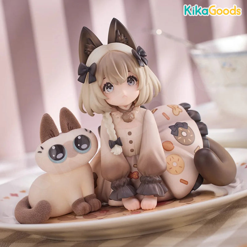 DLC Series Tea Time Cats × Nobeko Azukisan Siamese Cat Figure Limited Set【Shipped in Nov./Dec. 2025】