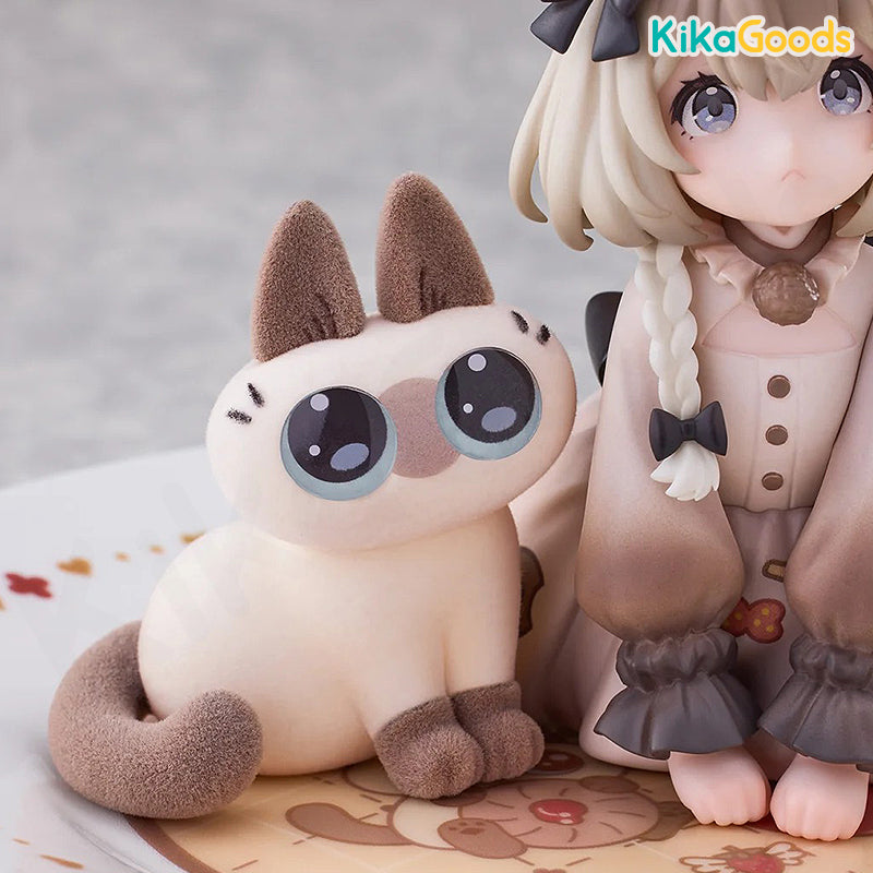 DLC Series Tea Time Cats × Nobeko Azukisan Siamese Cat Figure