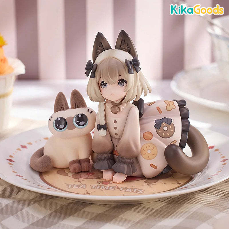 DLC Series Tea Time Cats × Nobeko Azukisan Siamese Cat Figure Limited Set【Shipped in Nov./Dec. 2025】