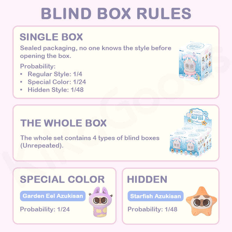 Nobeko Azukisan Oceanic Series Mini Plush Pendant Blind Box