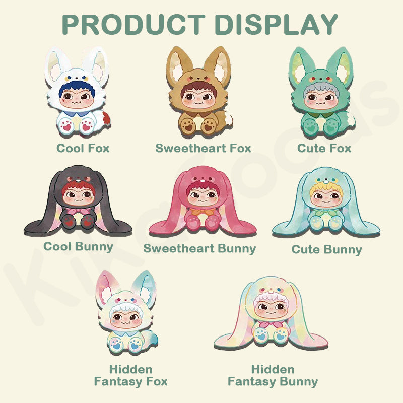 Wakuku Fox & Bunny Trick Or Treat Series Plush Blind Box