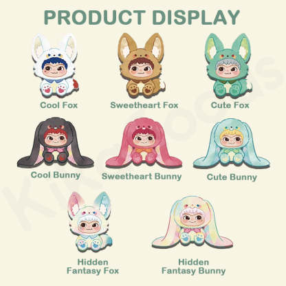 Wakuku Fox & Bunny Trick Or Treat Series Plush Blind Box