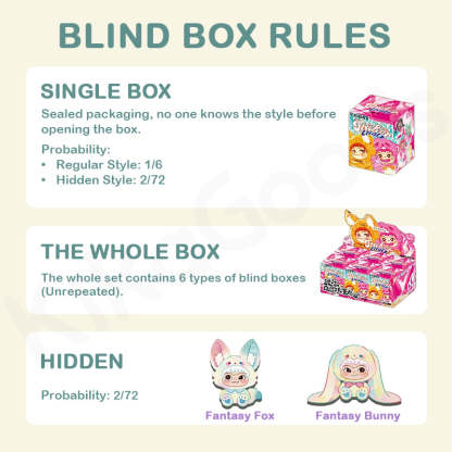 Wakuku Fox & Bunny Trick Or Treat Series Plush Blind Box