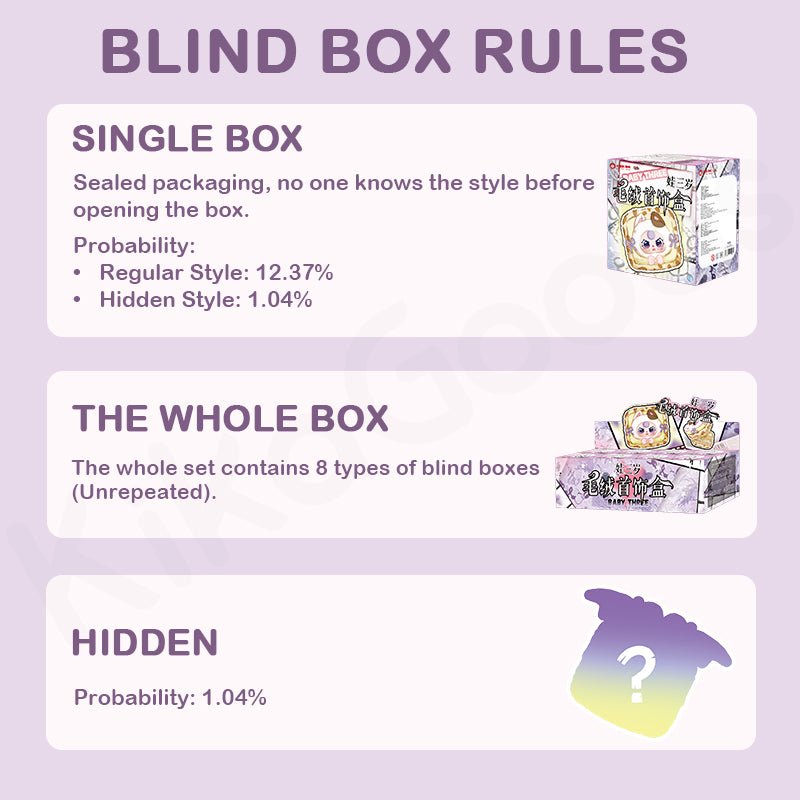 Baby Three Jewelry Box Series Plush Blind Box