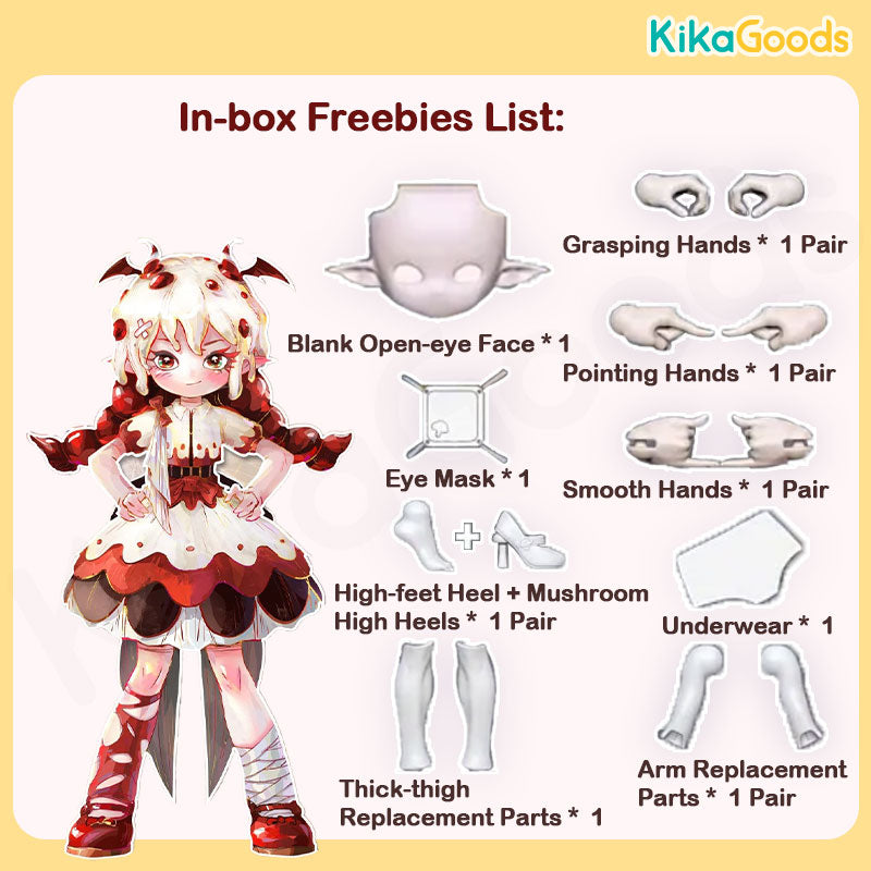 Mogo Bloom Series Hydnellum Peckii 1/12 BJD Limited  Action Figure【Shipped in Jan./Feb. 2026】