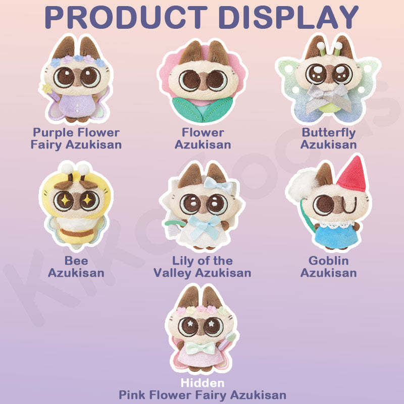 Nobeko Azukisan Wonderful Garden Series Plush Hair Clip Blind Box