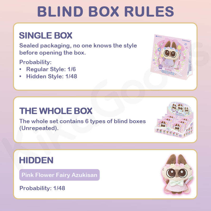 Nobeko Azukisan Wonderful Garden Series Plush Hair Clip Blind Box